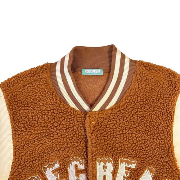 M Oversized Ice Cream Running Dog Fleece Jacket - Picture 4 of 7